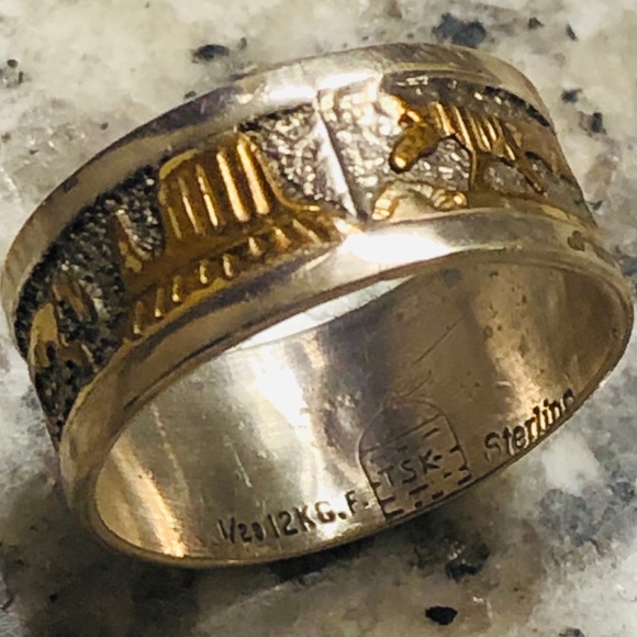 Vintage Other - 12K GOLD FILL STERLING SILVER SIGNED ‘TSK’ NAVAJO
